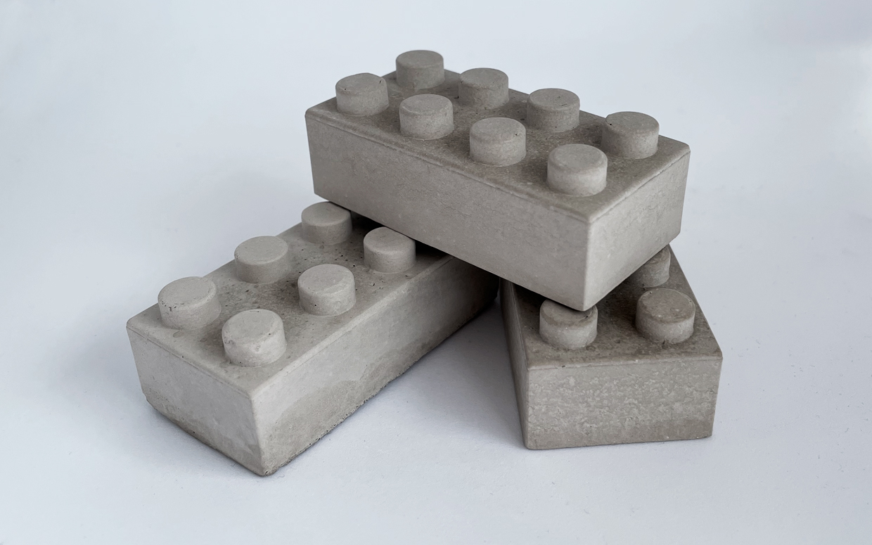 Lego-Steine aus Beton
