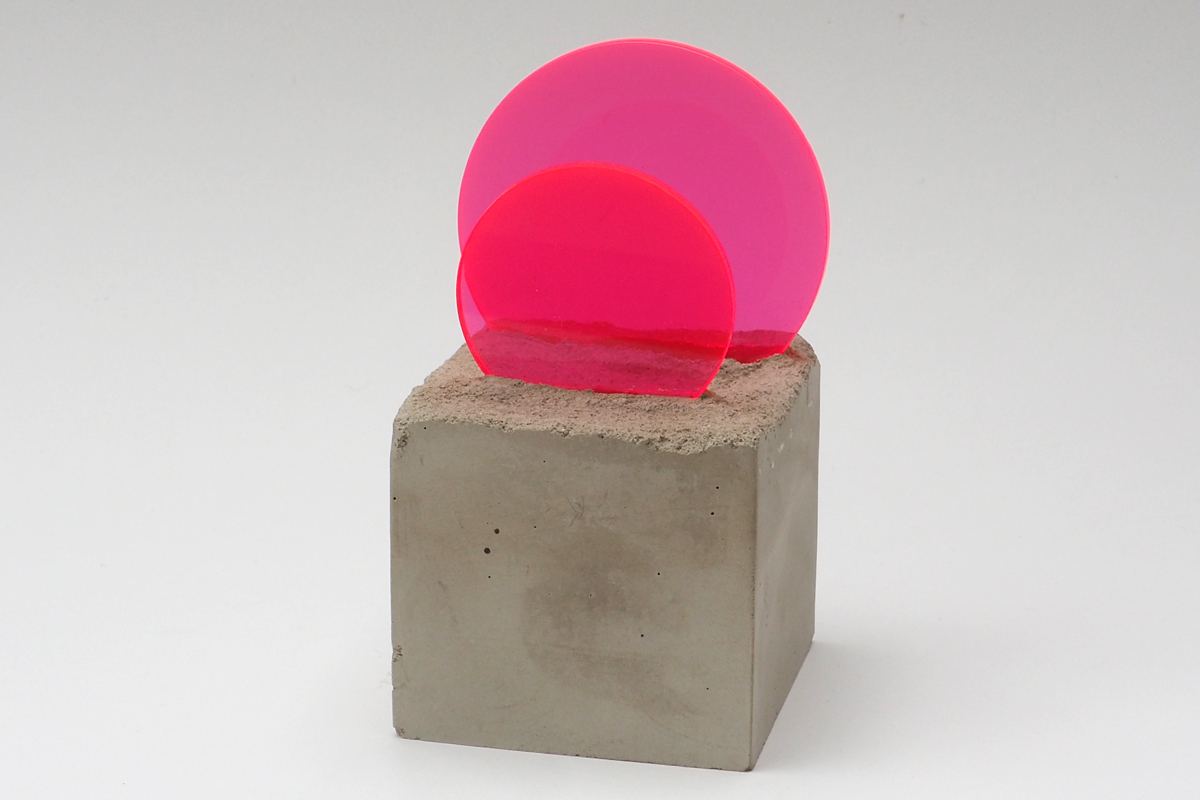 Cube mit Scheiben Pink