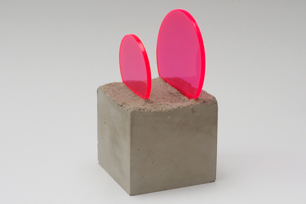 Cube mit Scheiben Pink