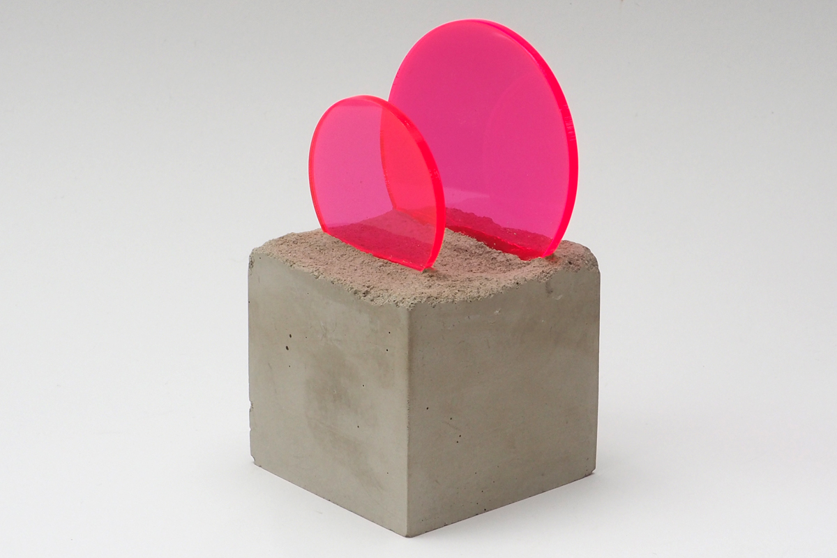 Cube mit Scheiben Pink