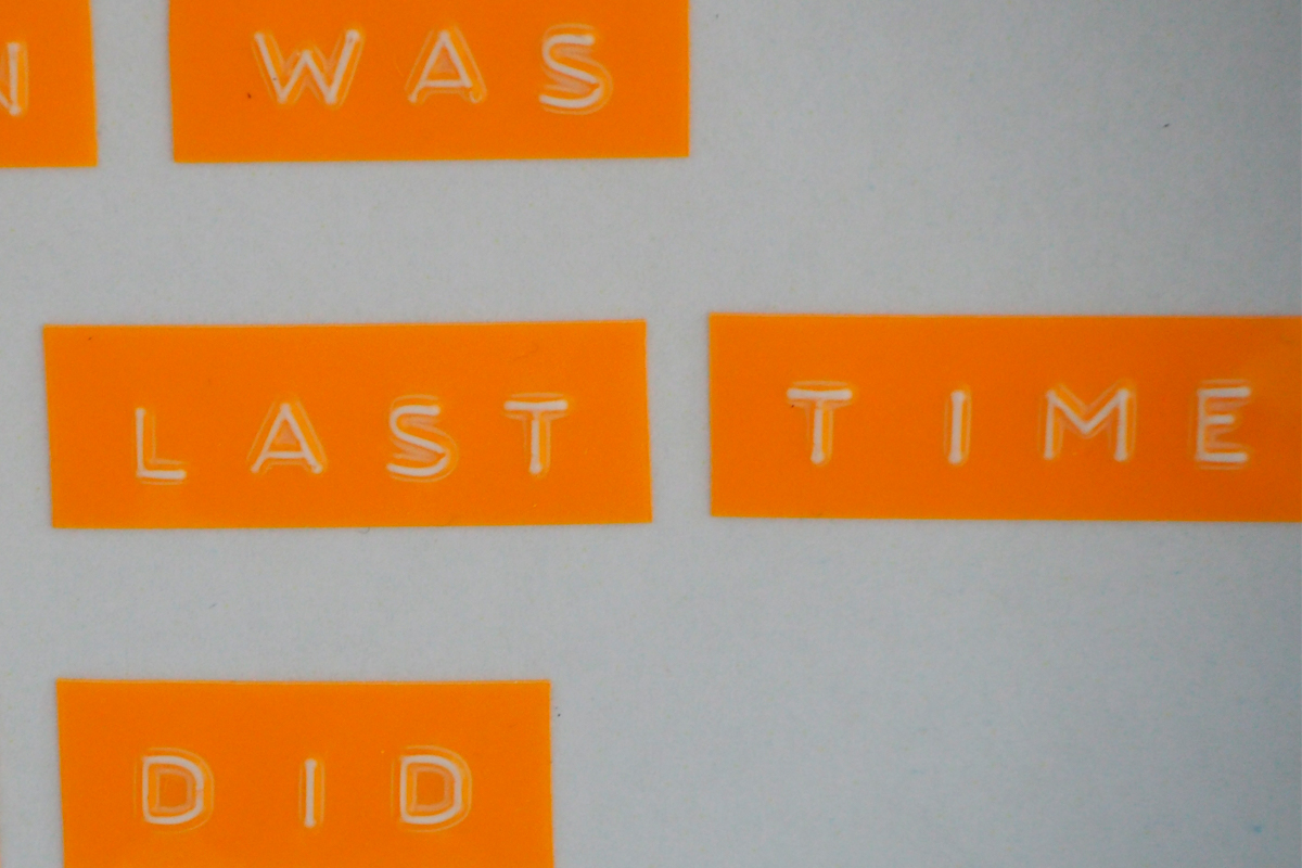 Last time...